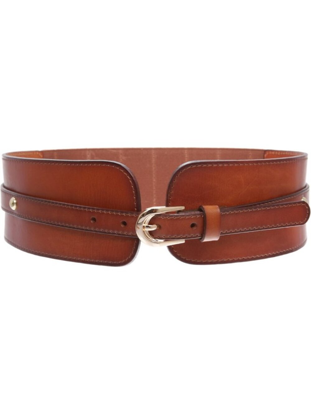 High Waist Elastic Leather Belt for Women - Stretch Tapered Comfort Design